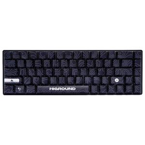 Higround - Basecamp 65 65% Wired Mechanical Lubed White Flame Linear Switch Gaming Keyboard with RGB Backlighting - Black Ice Product Image