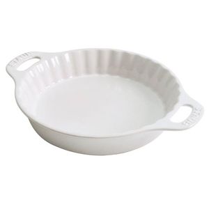 9" Round Stoneware Pie Dish White Product Image