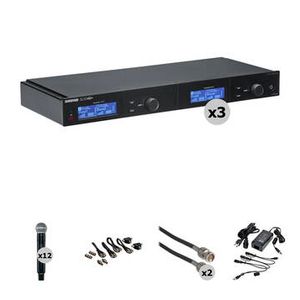 Shure SLXD4QDAN+ Kit with 3 Quad-Channel Digital W Product Image
