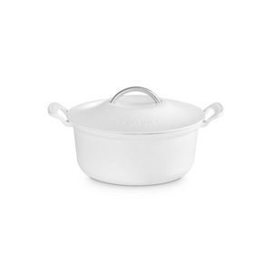 5qt Modern Heritage Cast Iron Round Oven Matte White Product Image