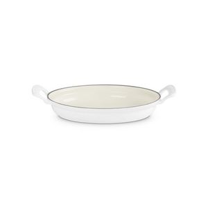 1.75qt Modern Heritage Cast Iron Oval Gratin Matte White Product Image