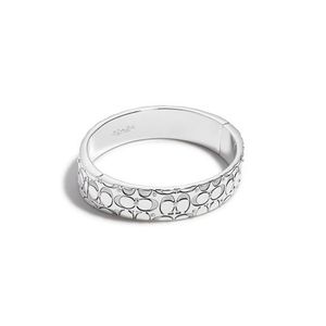 Signature Quilted Bangle Silver-Tone Product Image