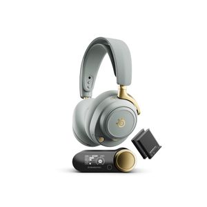 SteelSeries - Arctis Nova Elite Wireless Over-The-Ear Multi Gaming Headset for PC,PS5, Xbox one and Series S/X, Switch, Switch 2 - Sage Gold Product Image