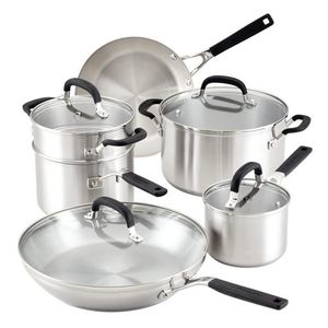 10pc Stainless Steel Induction Cookware Set Product Image