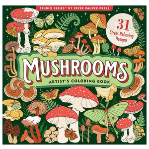 Mushrooms Adult Coloring Book (31 One-Sided Designs on Thick Paper) Product Image