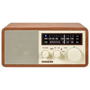 Sangean WR-16 AM/FM Wooden Cabinet Radio with Blue Product Image