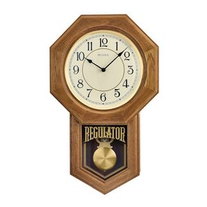 The Thomaston Golden Oak Pendulum Wall Clock Product Image