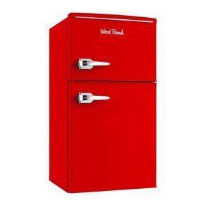 3.1 Cubic Feet Retro Compact Two Door Refrigerator Red Product Image