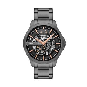 Mens Hampton Chronograph Black Stainless Steel Watch Black Dial Product Image