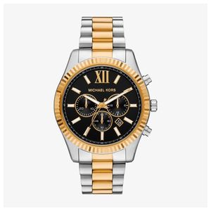 Mens Lexington Chronograph Two-Tone Stainless Steel Watch Black Dial Product Image