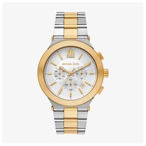 Mens Oversized Billie Chronograph Two-Tone Stainless Steel Watch Silver Dial Product Image