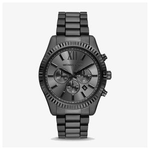 Mens Lexington Chronograph Black-Tone Stainless Steel Watch Black Dial Product Image