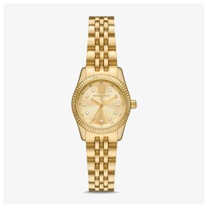 Ladies Petite Lexington Pave Gold-Tone Stainless Steel Watch Gold Dial Product Image