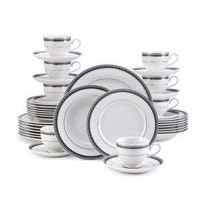 Platinum Crown Cobalt 40pc Porcelain Dinnerware Set Product Image