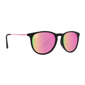 Blenders North Park Rose Theater Sunglasses Soft Matte Black/Polarized Rose Mirrored Polarized Rose Mirrored Soft Matte Black Product Image