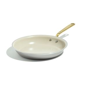 12" CeramiClad 2.0 Non Stick Frying Pan, Sand w/ Antique Brass Handle Product Image