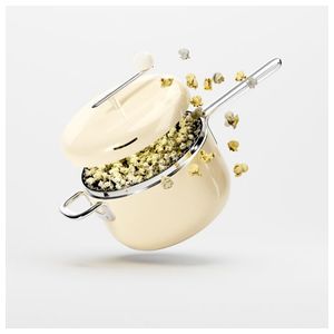 6qt Stovetop Popcorn Popper Cream Product Image