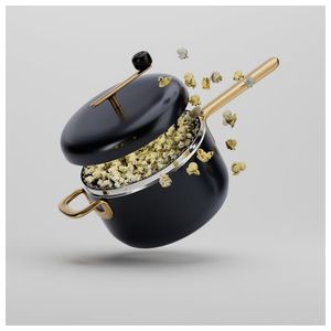 6qt Stovetop Popcorn Popper Black & Gold Product Image