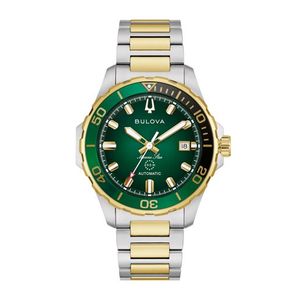 Mens Marine Star Series B Automatic Two-Tone SS Watch Green & Black Dial Product Image