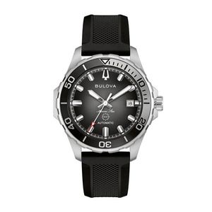 Mens Marine Star Series B Automatic Silver & Black HNBR Rubber Strap Black Dial Product Image