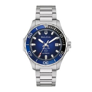 Mens Marine Star Series B Automatic Blue & Silver SS Watch Blue & Black Dial Product Image