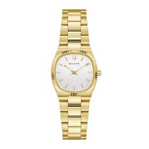 Ladies Super Seville Mini Gold-Tone Stainless Steel Watch Silver Dial Product Image