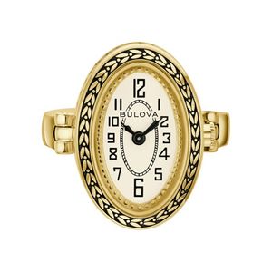 Ladies Archive Gold-Tone Stainless Steel Expansion Ring Watch Ivory Dial Product Image