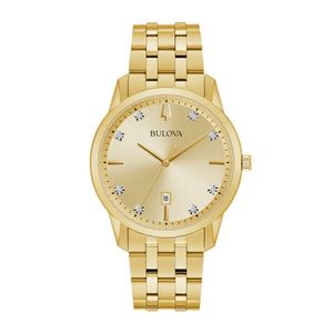 Mens Sutton Gold-Tone Stainless Steel Watch Champagne Dial Product Image
