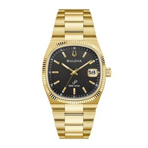Mens Super Seville HPQ Precisionist Gold-Tone Stainless Steel Watch Black Dial Product Image