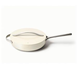 3qt Nonstick Ceramic Saute Pan w/ Lid Cream Product Image