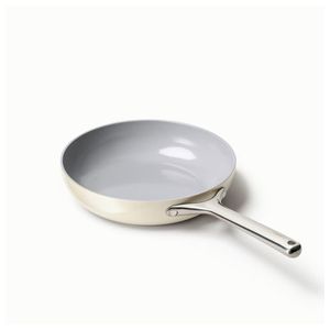 12" Nonstick Ceramic Fry Pan Cream Product Image