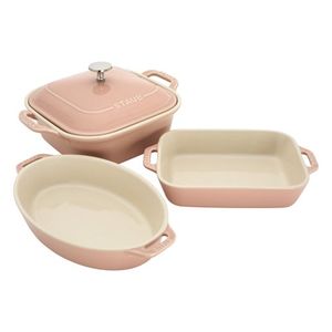 4pc Mixed Baking Dish Set Light Pink Product Image