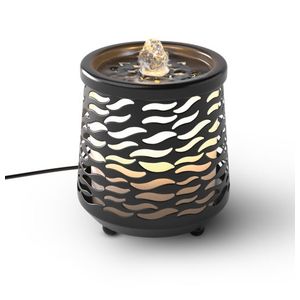 Indoor Relaxation Fountain with Light & Sound, Black Product Image