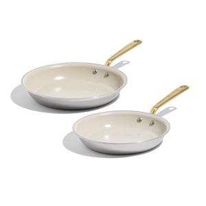 CeramiClad 2.0 2pc Non Stick Frying Pan Set w/ Antique Brass Handle - 10" & 12" Product Image