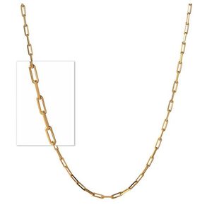 Delicate Paperclip Link Chain -16" Long Gold Product Image
