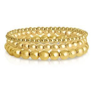 Vermeil Bead Bracelet Set Gold Product Image