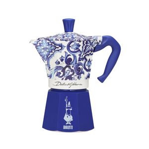 Moka Dolce & Gabbana 6 Cup Stovetop Espresso Maker Blu Mediterraneo Product Image