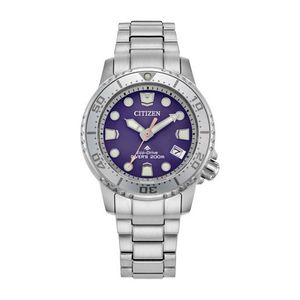 Ladies Promaster Dive Eco-Drive Silver-Tone Stainless Steel Watch Purple Dial Product Image