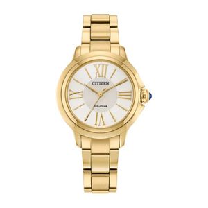 Ladies Citizen L Ceci Eco-Drive Gold-Tone Stainless Steel Watch White Dial Product Image