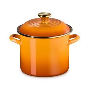 6qt Classic Round Stockpot w/ Gold Rim Persimmon Product Image