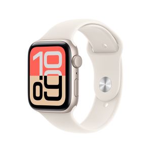 Apple Watch SE 3 GPS 44mm Starlight Aluminum Case with Starlight Sport Band - S/M Product Image