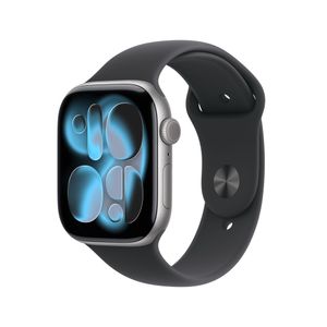 Apple Watch Series 11 GPS 46mm Space Gray Aluminum Case with Black Sport Band - S/M Product Image