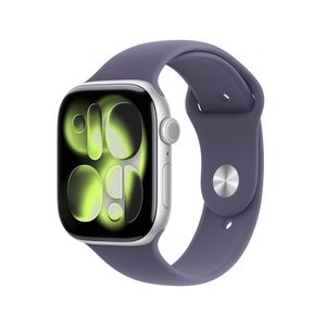 Apple Watch Series 11 GPS 46mm Silver Aluminum Case with Purple Fog Sport Band - M/L Product Image