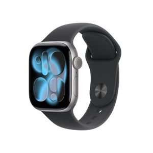 Apple Watch Series 11 GPS + Cellular 42mm Space Gray Aluminum Case with Black Sport Band - S/M Product Image