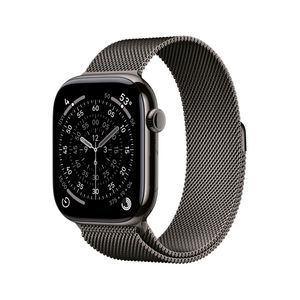 Apple Watch Series 11 GPS + Cellular 46mm Slate Titanium Case with Slate Milanese Loop - M/L Product Image