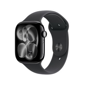 Apple Watch Series 11 GPS + Cellular 46mm Jet Black Aluminum Case with Black Sport Band - M/L Product Image