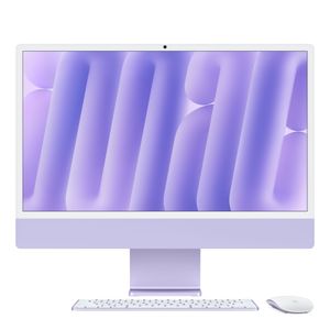 24-inch iMac with Retina 4.5K display: Apple M4 chip with 10-core CPU and 10-core GPU, 256GB SSD - Purple Product Image