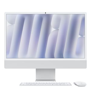 24-inch iMac with Retina 4.5K display: Apple M4 chip with 10-core CPU and 10-core GPU, 256GB SSD - Silver Product Image
