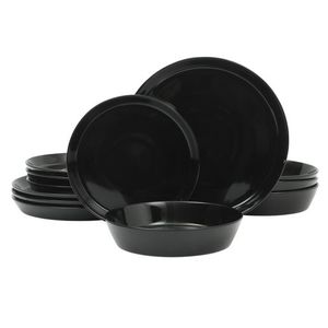 Faretta 12pc Dinnerware Set Black Product Image
