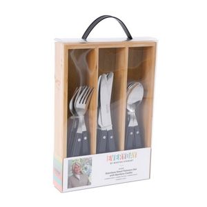 Mosby 12pc Flatware Set w/ Bamboo Caddy Product Image